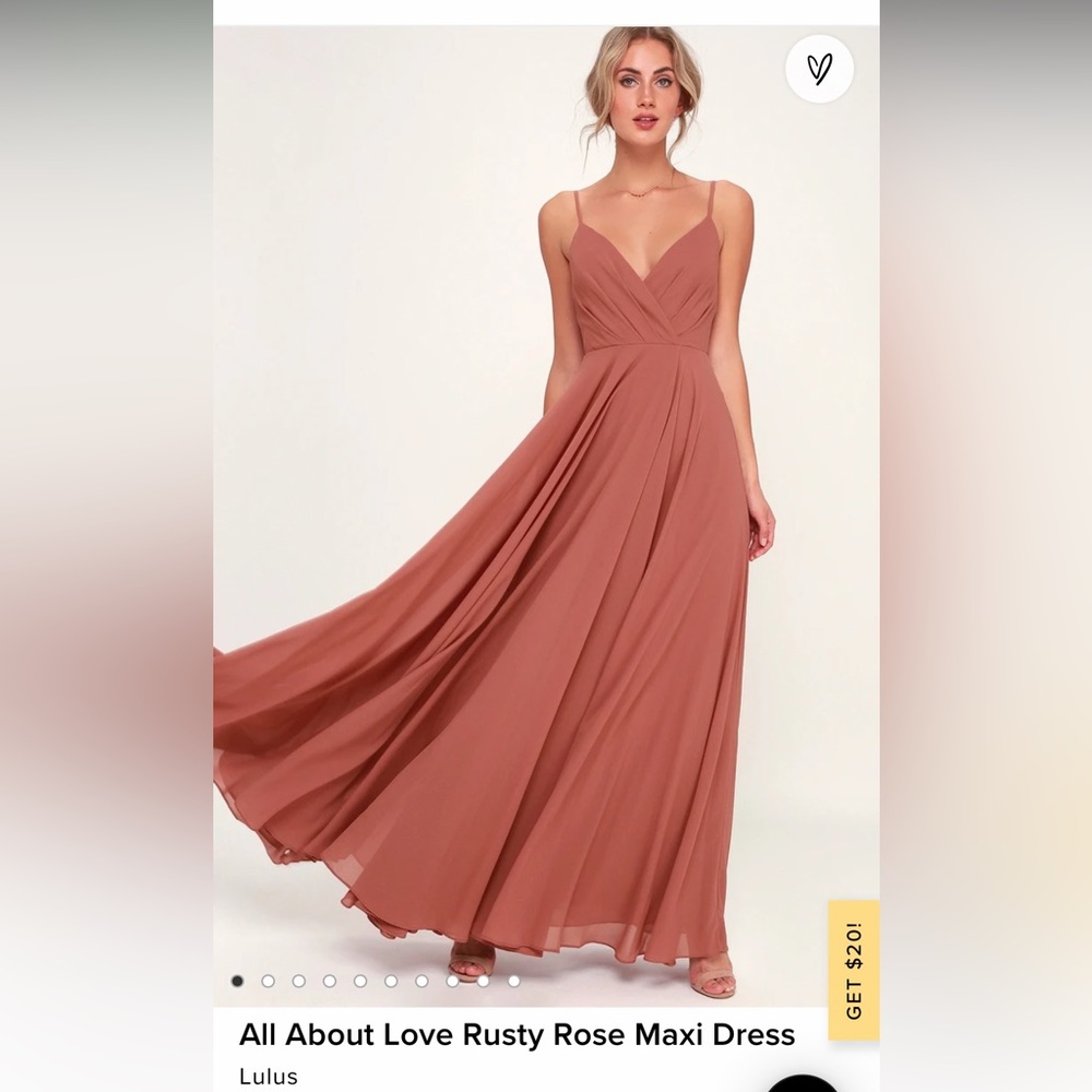 Lulu’s All About Love Rusty Rose Maxi Dress